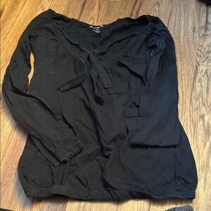 DKNY Black Long Sleeve Blouse (Bin U)